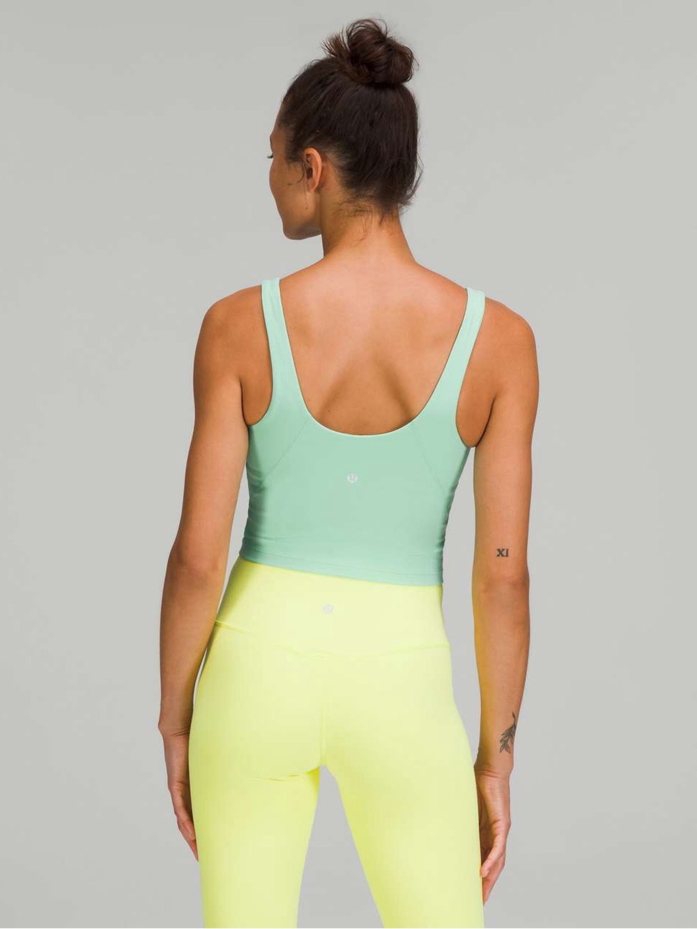 lululemon athletica Mint Green Cropped Tank Top